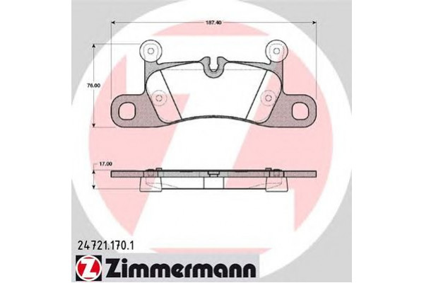 Комплект тормозных колодок,задн.ZIMMERMANN VW TOUAREG