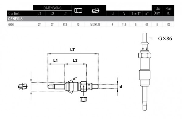 Свеча накала 2.9TDI Sprinter 95-00/Vario 96-/W210 96-99