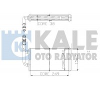 Радиатор печки Transit 94-00 (-AC) (1113755/95VW18B539AE/OP1016) DP GROUP