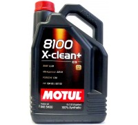 Масло моторное синтетика 5W30 (MOTUL) X-clean+ 5L, 854751, 8100, 106377