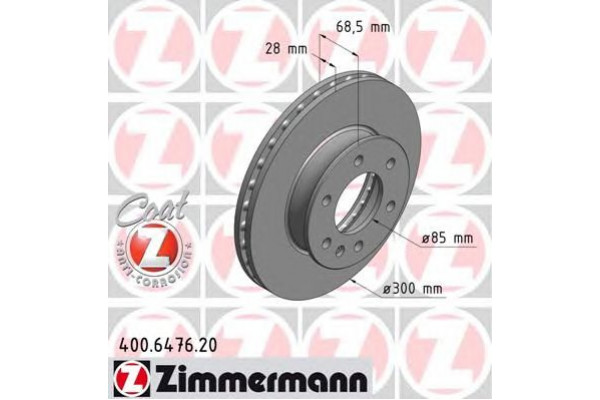 Тормозной диск передн.ZIMMERMANN SPRINTER 06-,CRAFTER30-35