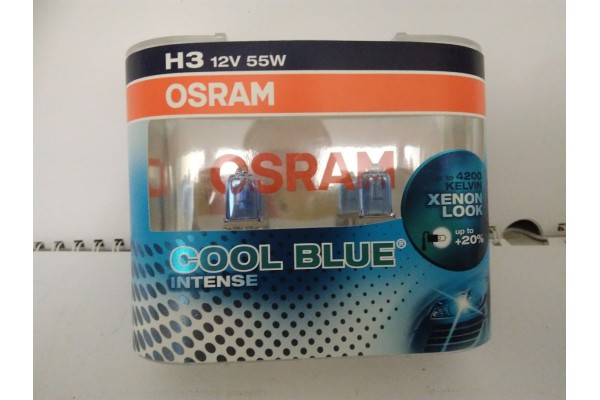 Лампа фарная к-т 2 шт H3 12V 55W PК22S COOL BLUE 4200К  64151CBI-HCB-DUO  (пр-во OSRAM)