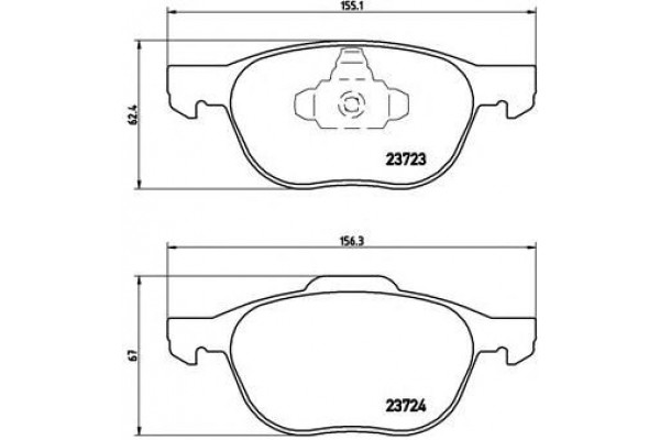 Комплект тормозных колодок передних BREMBO FORD FOCUS